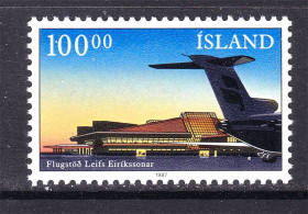 Транспорт Транспорт ^/--/^ Авиация .  Исландия  1987 г MNH - аэропорт ^_^^^ Ісландія 1987 MNH - аеропорт - фото фото фото