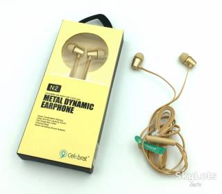 Навушники Наушники ^/--/^ Гарнитура / Наушники с микрофоном Celebrat N /--/ 2 Metal Dynamic Earphones Gold ^_^^^ Навушники з мікрофоном Celebrat N /--/ 2 Metal Dynamic Earphones Gold - фото фото фото