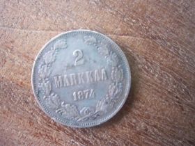 - (Олександр II) - (Александр II) ^/--/^ РУССКАЯ ФИНЛЯНДИЯ. 2 МАРККАА 1874. СЕРЕБРО ^_^^^ Російська фінляндія. 2 Марккаа 1874. СЕРЕБРО - фото фото фото