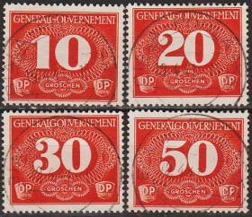 Третій Рейх (-) Третий Рейх (-) ^/--/^ 1940 - Рейх - GG - Марки доставки Mi.1-4 _8,0 € _гаш - фото фото фото
