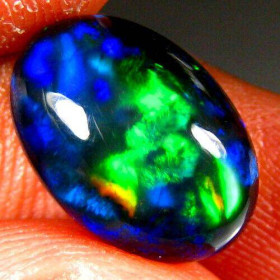 Опал Опал ^/--/^ Черный опал кабошон 3.61 Ct   13.00 x 9.20 x 6.10 MM ^_^^^ Чорний опал кабошон 3.61 Ct 13.00 x 9.20 x 6.10 MM - фото фото фото