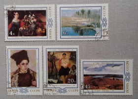 Мистецтво Искусство ^/--/^ СССР 1983 г - Живопись Белоруссии, гаш ^_^^^ СРСР 1983 — Живопис Білорусії, гаш - фото фото фото
