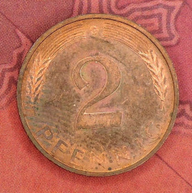 НДР, ФРН ГДР, ФРГ ^/--/^ Германия Німеччина 2 пфенинга 1992 ^_^^^ Германия 2 пфенинга 1992 - фото фото фото