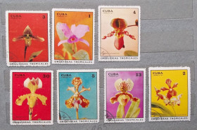 Флора Флора ^/--/^ Куба 1971 г - Тропические орхидеи ^_^^^ Куба 1971 — Тропічні орхідеї - фото фото фото