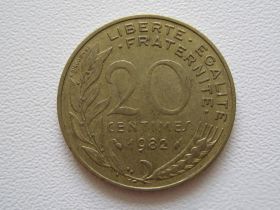 Франція Франция ^/--/^ Франция 20 сантимов 1982 года #9712 ^_^^^ Франція 20 сантимів 1982 року #9712 - фото фото фото