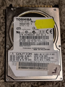 Жорсткі диски Жесткие диски ^/--/^ 20%  (h /--/ 2 /--/ testw ок) ide hdd 2.5 40 гб toshiba 5400 27.4/27.1 жесткий диск mk /--/ 4026 /--/ gax тошиба ata pata - фото фото фото