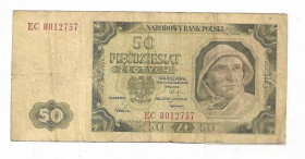 Польща Польша ^/--/^ Польша 50 злотых 1948 ^_^^^ Польща 50 злотих 1948 - фото фото фото