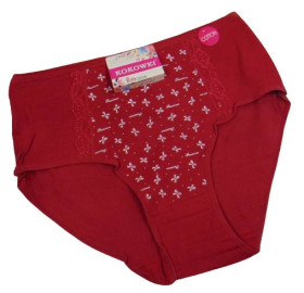 Труси Трусы ^/--/^ Женские трусы рубчик Kokowei 3634 4 /--/ XL красные ^_^^^ Жіночі боягузи рубчик Kokowei 3634 4 /--/ XL червоні - фото фото фото