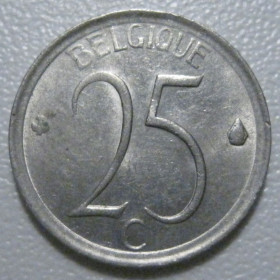 Бельгія Бельгия ^/--/^ Бельгія 25 сантимів 1965 року Belgique 42287 ^_^^^ Бельгия 25 сантимов 1965 года Belgique 42287 - фото фото фото