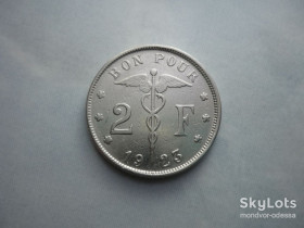 Бельгія Бельгия ^/--/^ Бельгия 2 франка 1923  11/б /--/ 400 ^_^^^ Бельгія 2 франки 1923 11/б /--/ 400 - фото фото фото
