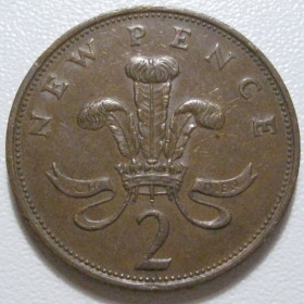 Єлизавета II (після ) Елизавета II (после ) ^/--/^ Велика Британія 2 нових пенса 1980 року 40473 ^_^^^ Великобритания 2 новых пенса 1980 года 40473 - фото фото фото