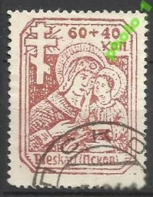 Балтійські країни Балтийские страны ^/--/^ Германия 1941 Псков оккупация СССР Божья матерь 1 /--/ м.гаш. ^_^^^ Німеччина 1941 Псков окупація СРСР Божа матір 1 /--/ м.гаш. - фото фото фото