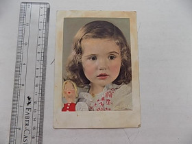 Іноземні Иностранные ^/--/^ Открытка Девочка с куклой 1954 г. ^_^^^ Дівчинка з лялькою 1954 - фото фото фото