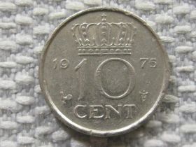 Нідерланди Нидерланды ^/--/^ Нидерланды 10 центов 1975 года #3961 ^_^^^ Нідерланди 10 центів 1975 року #3961 - фото фото фото