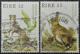 Інше Другое ^/--/^ Ирландия Фауна Горностай Заяц 1980 ^_^^^ Ірландія Фауна Горностай Заєць 1980 - фото фото фото