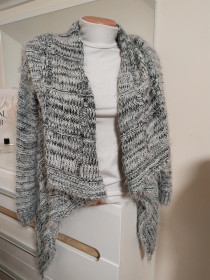 Светри Свитера ^/--/^ Довга тепла накидка кардиган травичка zebra xs s ^_^^^ Длинная теплая накидка кардиган травичка zebra xs s - фото фото фото