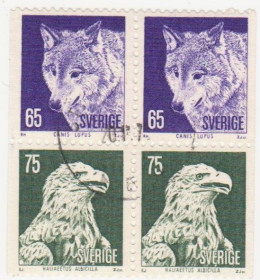 Скандинавія Скандинавия ^/--/^ Швеция 1973 г. № 826-827 гашеная сцепка ^_^^^ Швеція 1973 р. No 826-827 гашена зчіпка - фото фото фото