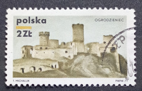 Архітектура Архитектура ^/--/^ Польша 1971 г - Польские замки. Замок Бонеров в Огродзенце  (Ogrodzieniec), гаш ^_^^^ Польща 1971 — польські замки. Замок Бонерів в Огродзенці (Ogrodzieniec), гаш - фото фото фото