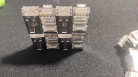 Адаптери Адаптеры ^/--/^ Конектор RJ 45 екранований вита пара інтернет ^_^^^ Коннектор RJ 45 экранирован витая пара интернет - фото фото фото
