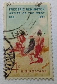 Північна Америка Северная Америка ^/--/^ США 1961 Фредерик Ремингтон, гашеная ^_^^^ США 1961 Фредерік Ремінгтон, гашена - фото фото фото