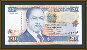 Кенія Кения ^/--/^ Кения 20 шиллингов 1996 P-35  (35 /--/ a.2) UNC ^_^^^ Кенія 20 шилінгів 1996 P-35 (35 /--/ a.2) UNC - фото фото фото