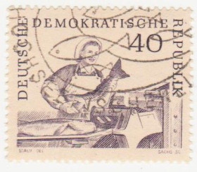 НДР, ФРН ГДР, ФРГ ^/--/^ ГДР 1961 г. № 562 гашеная ^_^^^ НДР 1961 р. No 562 гашена - фото фото фото