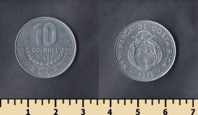 Коста-Ріка Коста-Рика ^/--/^ Коста-Рика 10 колон 2005 ^_^^^ Коста-Ріка 10 колон 2005 - фото фото фото