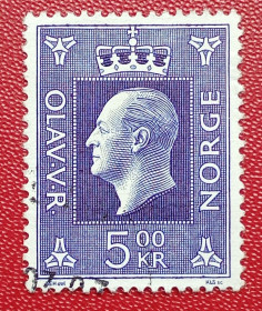 Скандинавія Скандинавия ^/--/^ Норвегия 1969 г - король Улаф V, гаш, 2 шт  (см.фото) ^_^^^ Норвегія 1969 — король Улаф V, гаш - фото фото фото