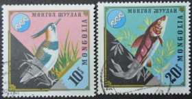 Інше Другое ^/--/^ Монголия Фауна Птицы Рыбы 1974 ^_^^^ Монголія Фауна Птахи Риби 1974 - фото фото фото