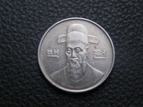 Республіка Корея Республика Корея ^/--/^ 100 вон Южная Корея 1987 г ^_^^^ 100 вон Південна Корея 1987 - фото фото фото