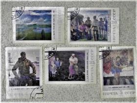 СРСР - СССР - ^/--/^ Серія поштових марок СССР 1987 рік ^_^^^ Серия марок СССР &amp;quot; Живопись &amp;quot; 1987 год - фото фото фото