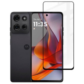 Чохли, бампера Чехлы, бампера ^/--/^ Захисне скло Fiji Premium для Motorola G /--/ 75 повне проклеювання Anti-Static чорний ^_^^^ Защитное стекло Fiji Premium для Motorola G /--/ 75 полное проклеивание Anti-Static черный - фото фото фото