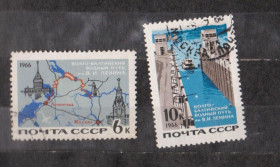 СРСР - СССР - ^/--/^ ВОЛГО-БАЛТИЙСКИЙ КАНАЛ = СССР - СРСР = 1966 р. = гаш.   &amp; ^_^^^ Волго-Балтійський канал = СРСР - СРСР = 1966 р. = гаш. &amp; - фото фото фото