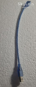 Шлейфи, перехідники Шлейфы, переходники ^/--/^ Подовжувач USB 2.0 AM / AF, 0.3 /--/ m, прозорий синій ^_^^^ Удлинитель USB 2.0 AM / AF, 0.3 /--/ m, прозрачный синий - фото фото фото