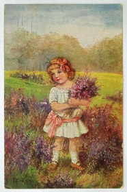 Іноземні Иностранные ^/--/^ Поштова карточка листівка открытка Heideblumen 1920 рік Germany Yu /--/ 25 ^_^^^ Почтовая карточка открытка Heideblumen 1920 год Germany Yu /--/ 25 - фото фото фото