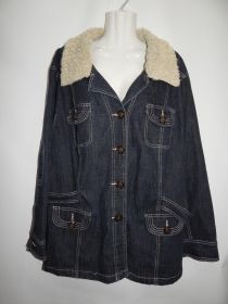 Куртки Куртки ^/--/^ Куртка джинсовая женская Vintage, UKR 62-64 006 /--/ DG (в указанном размере, только 1 шт) - фото фото фото