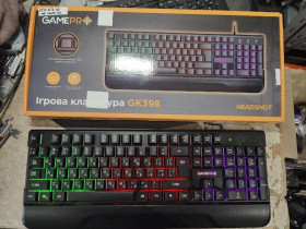 Клавіатури Клавиатуры ^/--/^ Игровая клавиатура с подсветкой RGB GamePro Headshot GK /--/ 398 USB № 25010710 ^_^^^ Ігрова клавіатура з підсвіткою RGB GamePro Headshot GK /--/ 398 USB No 25010710 - фото фото фото