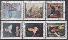 Острівні держави Островные государства ^/--/^ Куба 1970 ЖИВОПИСЬ ИЗОБРАЗИТЕЛЬНОЕ ИСКУССТВО КАРТИНЫ ПОРТРЕТЫ ЭКСПОНАТЫ МУЗЕЙ 6 /--/ м Mi.1620-1625 гашёные ^_^^^ Куба 1970 ЖИВОПИСЬ ВИРОБНИЦЬКЕ МИСТЕЦТВО КАРТИНИ ПОВІДНА ЕКСПОНАТИ МУЗЕЙ 6 /--/ М** Mi.1620-1625 гашена - фото фото фото