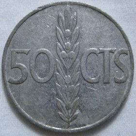 Іспанія Испания ^/--/^ Іспанія 50 сентимів 1966 року #6 /--/ П /--/ 1792 ^_^^^ Испания 50 сентимов 1966 года #6 /--/ П /--/ 1792 - фото фото фото