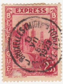 Бенілюкс Бенилюкс ^/--/^ Бельгия  1929 г. № 272 гашеная ^_^^^ Бельгія 1929 р. No 272 гашена - фото фото фото