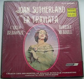 Платівки Пластинки ^/--/^ VERDI- JOAN SUTHERLAND, CARLO BERGONZI, ROBERT MERRILL  La Traviata 3 /--/ LP BOX + booklet EX-/VG ^_^^^ VERDI-JOAN SUTHERLAND, CARLO BERGONZI, ROBERT MERRILL La Traviata 3 /--/ LP BOX + booklet EX-/VG - фото фото фото