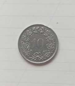 Швейцарія Швейцария ^/--/^ Швейцария  10 раппен 1976 г. ^_^^^ Швейцарія 10 раппен 1976 - фото фото фото