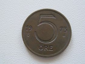 Швеція Швеция ^/--/^ Швеция 5 эре 1973 года 16619 ^_^^^ Швеція 5 ер 1973 16619 - фото фото фото