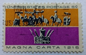 Північна Америка Северная Америка ^/--/^ США 1965 Магна Карта, гашеная ^_^^^ 1965 — Магна Карта, гашена - фото фото фото