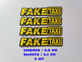 Наліпки, емблеми Наклейки, эмблемы ^/--/^ Наклейки на авто на ручки авто faketaxi 4 шт - фото фото фото