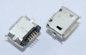 Роз'єми, гнізда Разъемы, гнезда ^/--/^ Разъем micro USB под пайку Nokia Oppo   (MC-013) ^_^^^ Роз'єм micro USB під пайку Nokia Oppo (MC-013) - фото фото фото