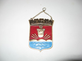 Геральдика Геральдика ^/--/^ Значок герб знак кулон подвеска с цепочкой Днепропетровск про-во СССР клеймо эмаль ^_^^^ Значок герб знак кулон підвіска з ланцюжком Дніпропетровськ про-во СРСР клеймо емаль - фото фото фото