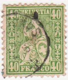 Швейцарія Швейцария ^/--/^ Швейцария 1862  г. № 25 гашеная ^_^^^ Швейцарія 1862 р. No 25 гашена - фото фото фото