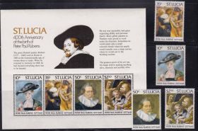 Мистецтво Искусство ^/--/^ NM Ст. Люсия 1977 г MNH - Рубенс - ^_^^^ NM Ст. Люсія 1977 MNH - Рубенс - фото фото фото