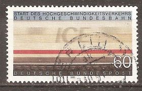НДР, ФРН ГДР, ФРГ ^/--/^ ФРГ 1991 Sc.1646 Mi.1530 used Первый железнодорожный экспресс ^_^^^ ФРН 1991 Sc.1646 Mi.1530 used Перший залізничний експрес - фото фото фото